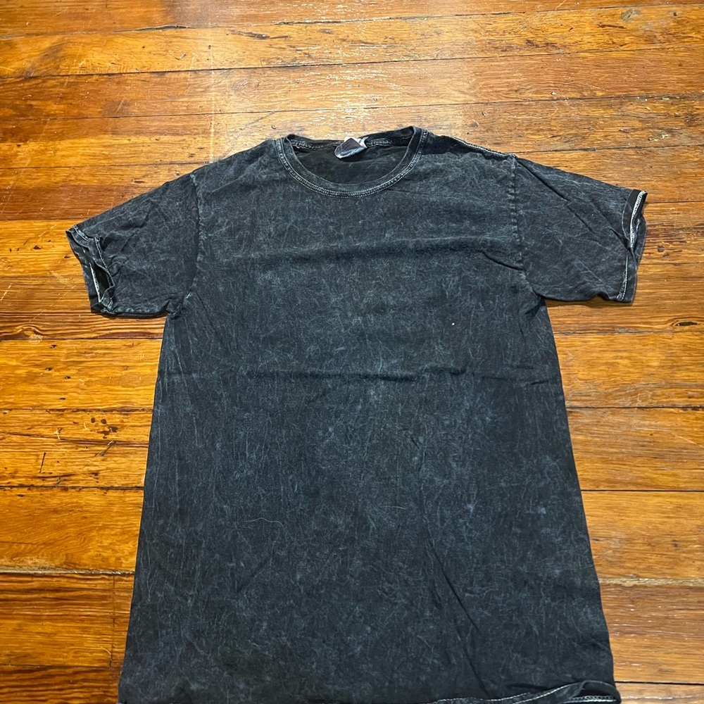 Women's Black Washed Short Sleeve Tee